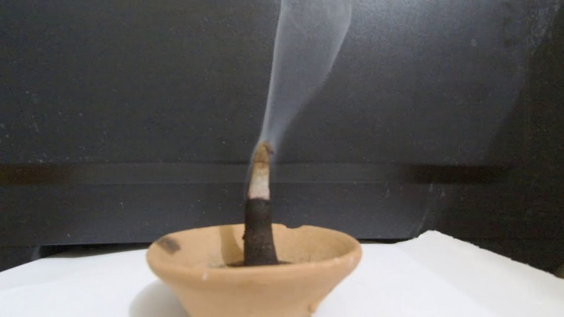 Time Lapse Burning Dhoop Incense