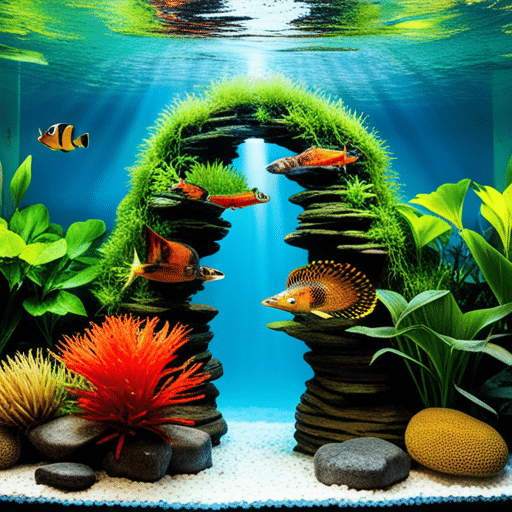Freshwater aquarium setup