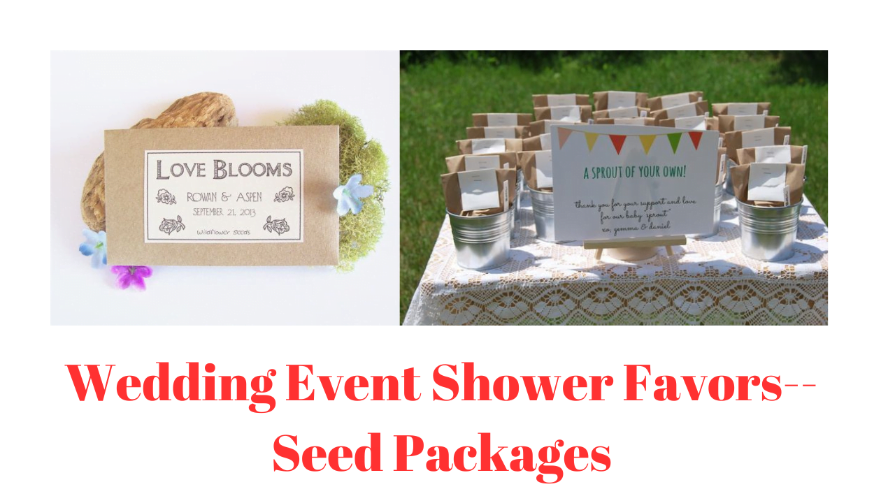 Wedding Event Shower Favors-- Seed Packages